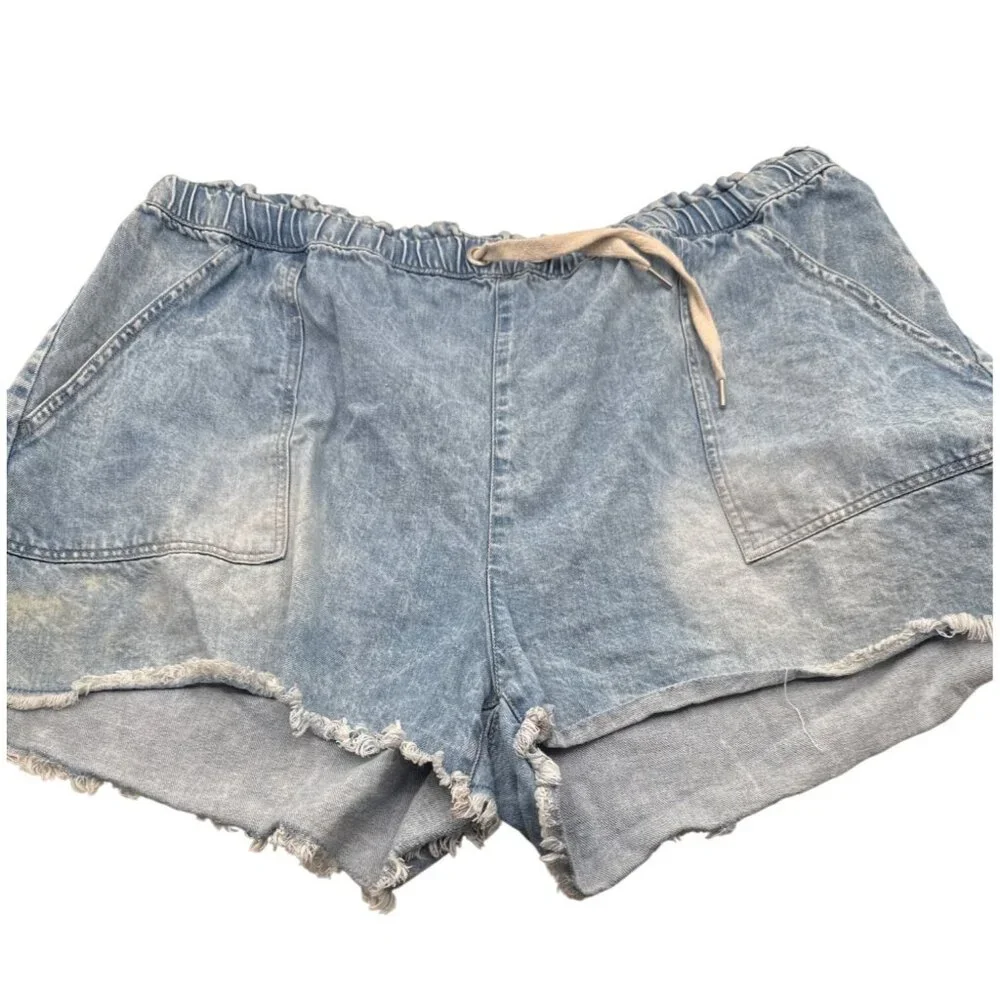 No Boundaries Size XXXL Cutoff Distressed Loose  Short Shorts Elastic Band Short